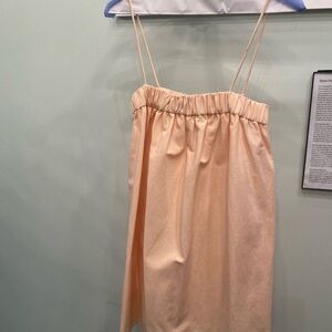 Chic Peach Spaghetti Strap Dress